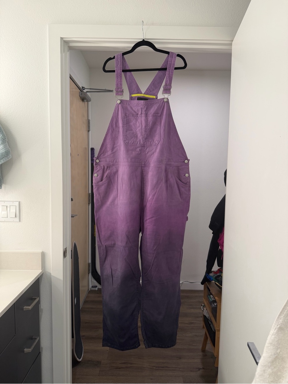 Wildfang Purple Ombre Cotton Overalls - Size 2X - Picture 5 of 6